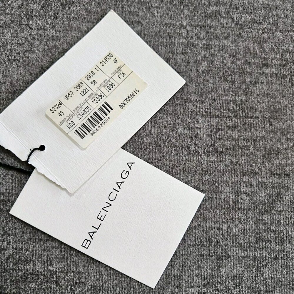 Balenciaga Paris Skirt S US 4 Black Cotton Blend Mini Designer Luxury Goth Chic - Picture 8 of 16